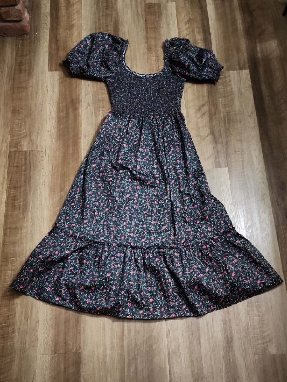 Hill House Home Louisa Nap Dress Florentine Ditsy Forest Floral Smocked Midi - Picture 3 of 14